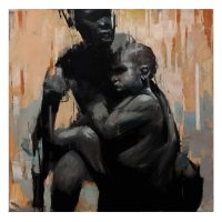 Pieta africain, 50x50cm